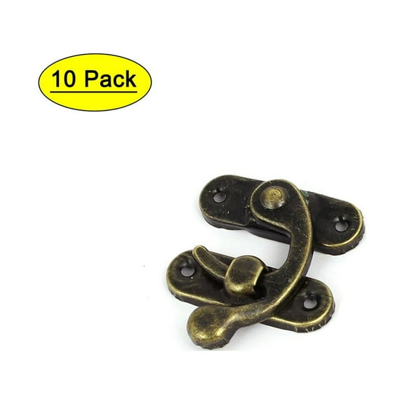 Uxcell Suitcase Box Right Swing Arm Clasp Latches Catch Toggle Hasp Bronze Tone 10PCS