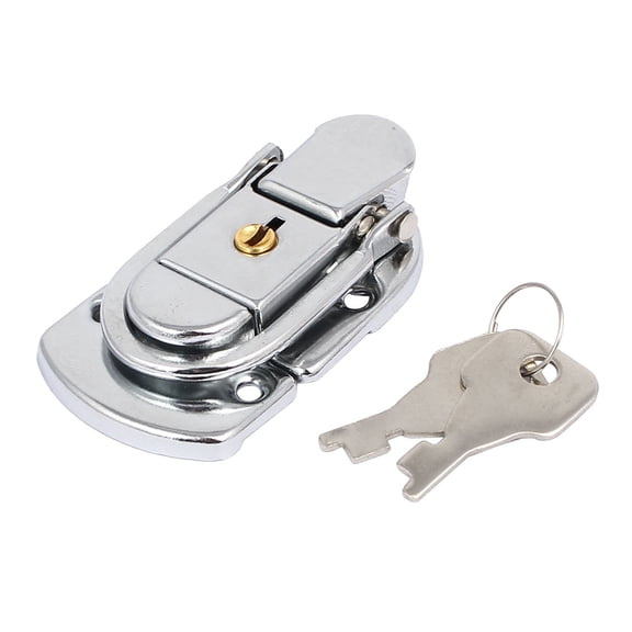 Uxcell Suitcase Briefcase Wooden Case Alloy Toggle Latch Hasp Lock 64mm Long w 2 Keys