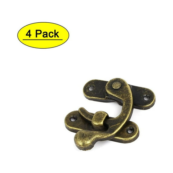 Uxcell Suitcase Trunk Box Right Swing Arm Clasp Latches Metal Toggle Hasp Bronze Tone 4pcs