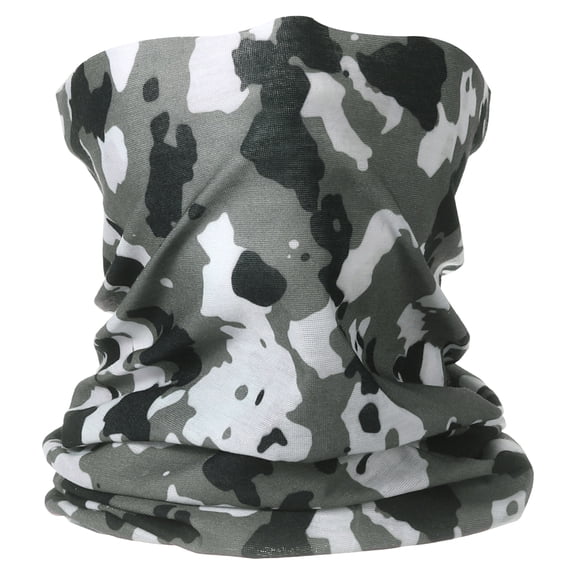 Uxcell Summer Cooling Neck Gaiter Sun Protection Face Mask, Camo Blcak-white