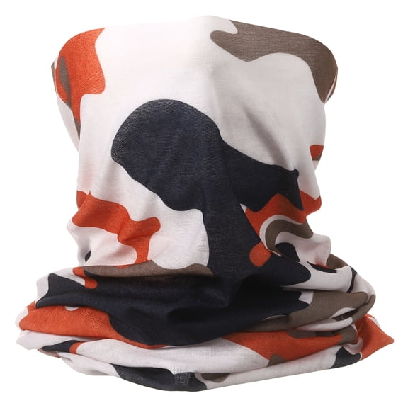 Uxcell Summer Cooling Neck Gaiter Sun Protection Face Mask, Camo Red-black