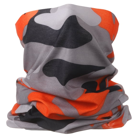 Uxcell Summer Cooling Neck Gaiter Sun Protection Face Mask, Camo Red-gray