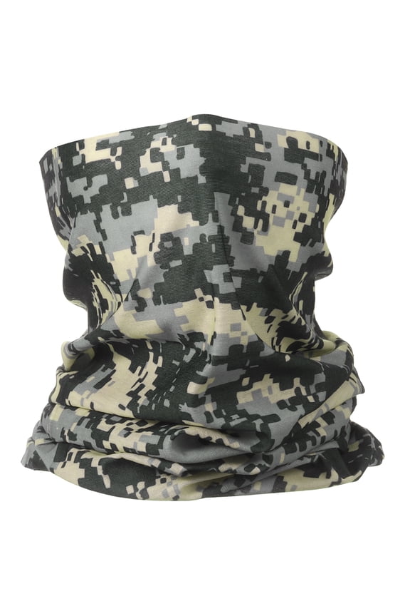 Summer Cooling Neck Gaiter Sun Protection Face Mask, Camo Yellow-black