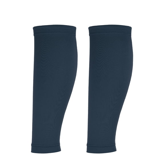 Sun Protection Leg Sleeves, Sports Compression Leg Cooling Ice Silk Sleeves with Anti-slip Silicone Strips, Navy& Polyester -Fitting for(Running Cycling Football )