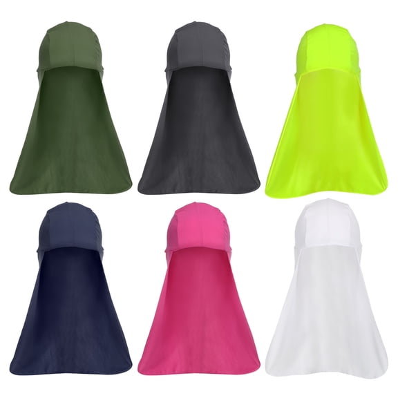 Uxcell Sun Shade Hat Neck Shade, 6 Pack Cooling Skull Cap Fishing Hats for Hiking, Multicolored