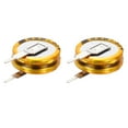 thumbnail image 1 of Uxcell Super Capacitor, 5.5V 0.1F V-Type Button Capacitor, High Energy Low Resistance High Consistency for Electronics Toys AC Motor Smart Display Screen (Golden, Pack of 2), 1 of 6