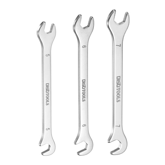 Uxcell Super-Thin Open End Wrench Set 5/6/7mm Metric Angled Open-End Wrench