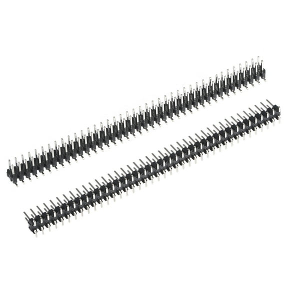Uxcell Surface Mounted Devices Header Pin Strip 80P 2 Row 2mm Pitch Silver Tone Pin for Prototyping 10 Pack