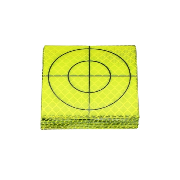 Uxcell Survey Reflector Sheets 60x60mm, Self-Adhesive Reflective Target Sheets for Total Stations, Green 30 Pcs