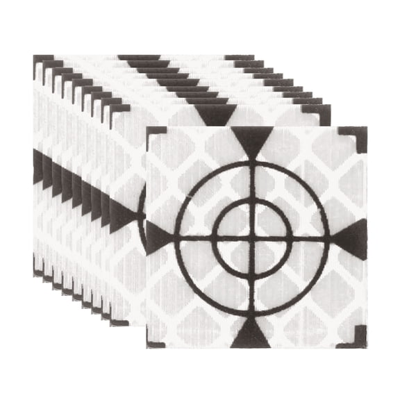 Uxcell Survey Reflector Target (20x20mm, White)(100 Pcs) Self-Adhesive Reflective Sheet Surveying Target Mark Tape, Suit for Total Station/Ship Inspection/Tunnel Measure
