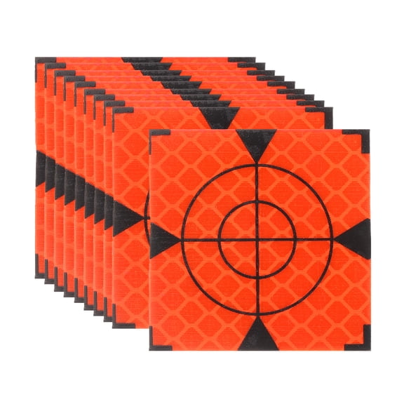 Uxcell Survey Reflector Target (40x40mm, Red)(100 Pcs) Self-Adhesive Reflective Sheet Surveying Target Mark Tape, Suit for Total Station/Ship Inspection/Tunnel Measure