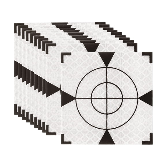 Uxcell Survey Reflector Target (60x60mm, White)(50 Pcs) Self-Adhesive Reflective Sheet Surveying Target Mark Tape, Suit for Total Station/Ship Inspection/Tunnel Measure