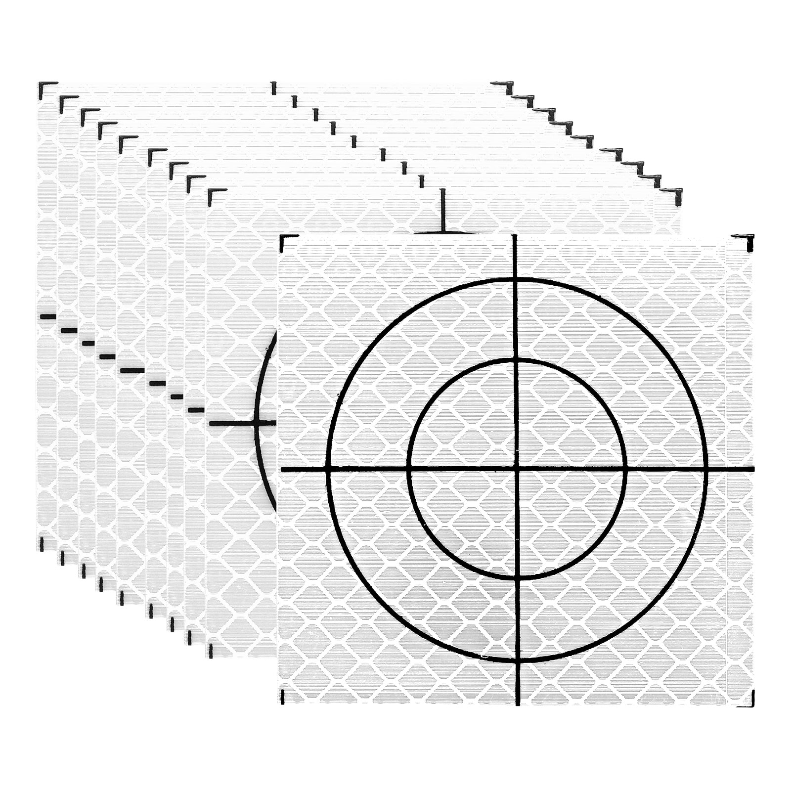 Uxcell Survey Reflector Target (60x60mm, White)(50 Pcs) Self-Adhesive ...