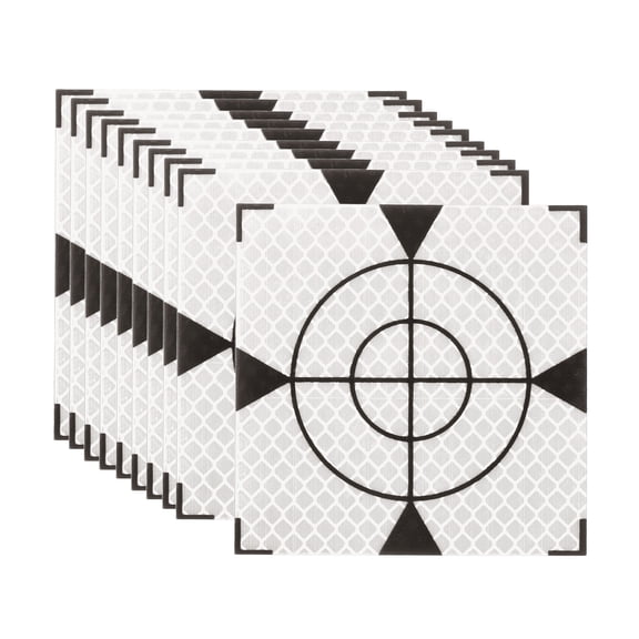 Uxcell Survey Reflector Target (80x80mm, White)(10 Pcs) Self-Adhesive Reflective Sheet Surveying Target Mark Tape, Suit for Total Station/Ship Inspection/Tunnel Measure