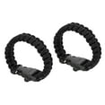 thumbnail image 1 of Uxcell Survival Paracord Bracelets, 2 Pack Braided Paracord Bracelet, Black, 1 of 5