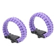 thumbnail image 1 of Uxcell Survival Paracord Bracelets, 2 Pack Braided Paracord Bracelet, Purple, 1 of 5