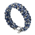 thumbnail image 1 of Uxcell Survival Paracord Bracelets, Braided Paracord Bracelet, Blue, Black, White, 1 of 5