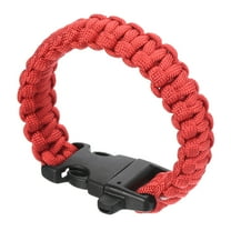 Uxcell Survival Paracord Bracelets, Braided Paracord Bracelet, Red