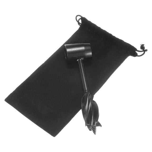 Uxcell Survival Tool for Bushcraft Settlers, Hand Auger Wrench W Black Cloth Bag for Outdoor [Black]