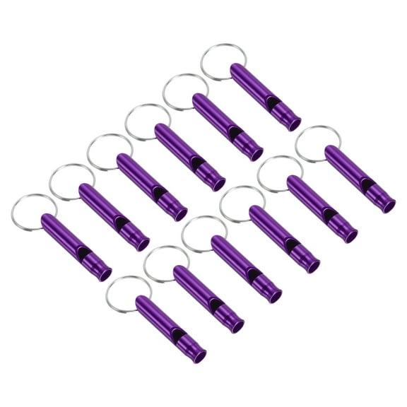 Uxcell Survival Whistle, 12 Pack Loud Sound Safety Whistle for Camping Hiking, Purple