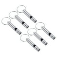 thumbnail image 1 of Uxcell Survival Whistle, 6 Pack Loud Sound Safety Whistle for Camping Hiking, Silver, 1 of 6
