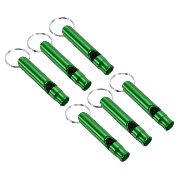 Uxcell Survival Whistle, 6 Pack Loud Sound Safety Whistle for Hiking, Green