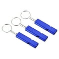 thumbnail image 1 of Uxcell Survival Whistle, Double Tubes Whistles Super Loud, Dark Blue, 3 Pack, 1 of 5