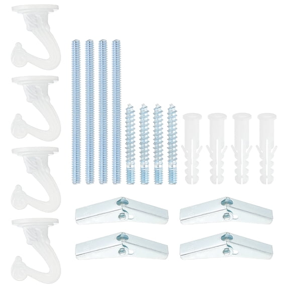 Uxcell Swag Hooks Heavy Duty Ceiling Hooks with Hardware Installation for Plants and Chandeliers White