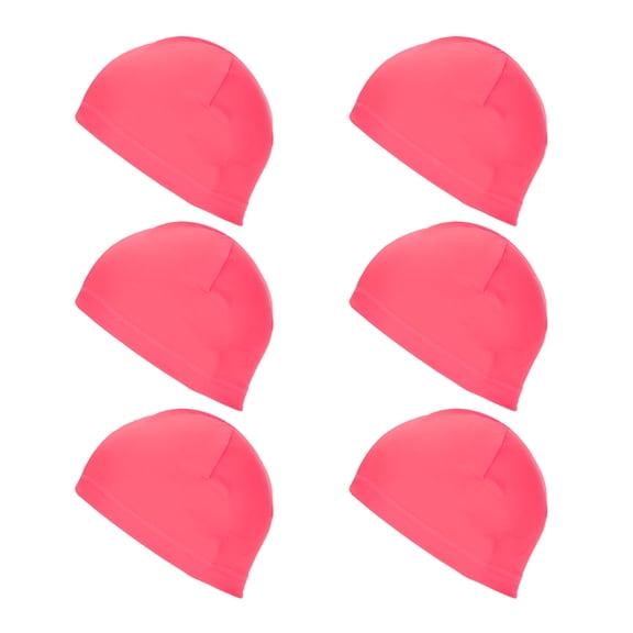 Uxcell Sweat Wicking Cap Skull Cap Football for Men, Pink, 6 Pack