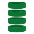thumbnail image 1 of Uxcell Sweatband Headbands, Terry Cloth Sweat Band for Women Men Sports Basketball Tennis Athletic, Green 4 Pcs, 1 of 6