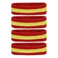 thumbnail image 1 of Uxcell Sweatband Headbands, Terry Cloth Sweat Band for Women Men Sports Basketball Tennis Athletic, Red Yellow 4 Pcs, 1 of 6