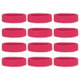thumbnail image 1 of Uxcell Sweatband Headbands, Terry Cloth Sweat Band for Women Men Sports Basketball Tennis Athletic, Rose Red 12 Pcs, 1 of 6