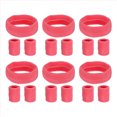 thumbnail image 1 of Uxcell Sweatbands Headband Wristband, Sweat Terry Cloth for Sports Basketball Tennis Athletic, Rose Red 6 Set/18Pcs, 1 of 6
