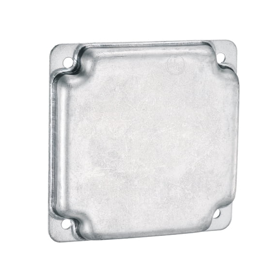 Uxcell Switch Electrical Box Cover 1-Gang Steel Exposed Work Cover Junction Box Cover for Light Switch Outlet Receptacle Industrial Utility Rooms, 4 x 4" Blank