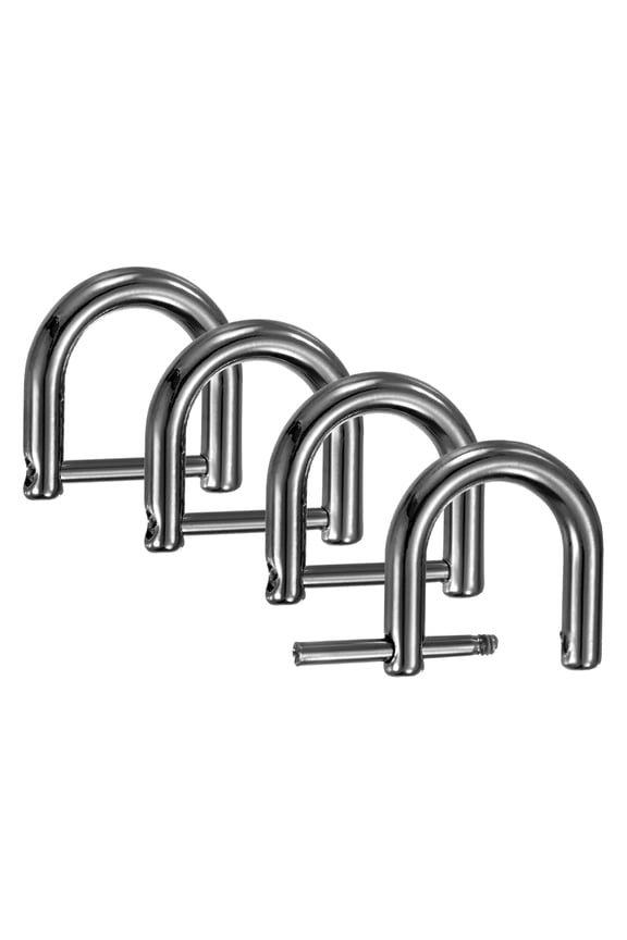 Swivel Clasp Hooks [4pcs] - Key Chain Clip Hooks Use for Keychain Making - [Black - 0.7 IN] Zinc Alloy D Ring Clip Lanyard Hardware