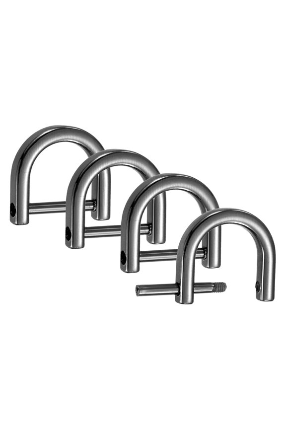 Swivel Clasp Hooks [4pcs] - Key Chain Clip Hooks Use for Keychain Making - [Black - 0.8 IN] Zinc Alloy D Ring Clip Lanyard Hardware
