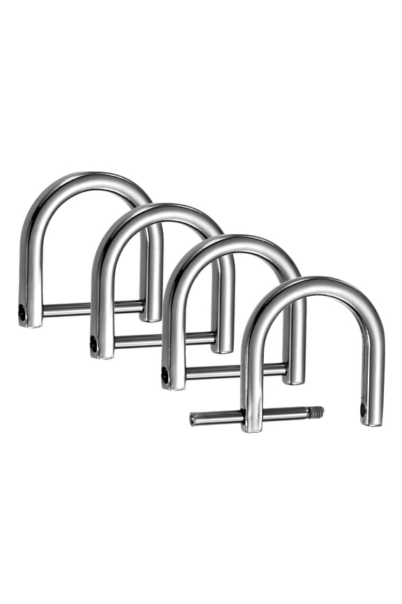 Swivel Clasp Hooks [4pcs] - Key Chain Clip Hooks Use for Keychain Making - [Black - 1.1 IN] Zinc Alloy D Ring Clip Lanyard Hardware