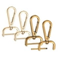 thumbnail image 1 of Uxcell Swivel Clasp Hooks [4pcs] - Key Chain Clip Hooks Use for Keychain Making - [Light Gold And Gold - 1.9 IN] D Ring Clip Lanyard Hardware, 1 of 6