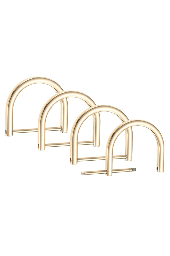 Swivel Clasp Hooks [4pcs] - Key Chain Clip Hooks Use for Keychain Making - [Shallow Gold - 1.7 IN] D Ring Clip Lanyard Hardware