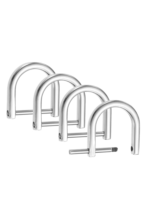 Swivel Clasp Hooks [4pcs] - Key Chain Clip Hooks Use for Keychain Making - [Silver - 1.1 IN] Zinc Alloy D Ring Clip Lanyard Hardware