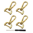 thumbnail image 1 of Uxcell Swivel Clasps Hook, ID Detachable Snap Hook with Screwdriver Gold 3/4 Inch, 1 of 7