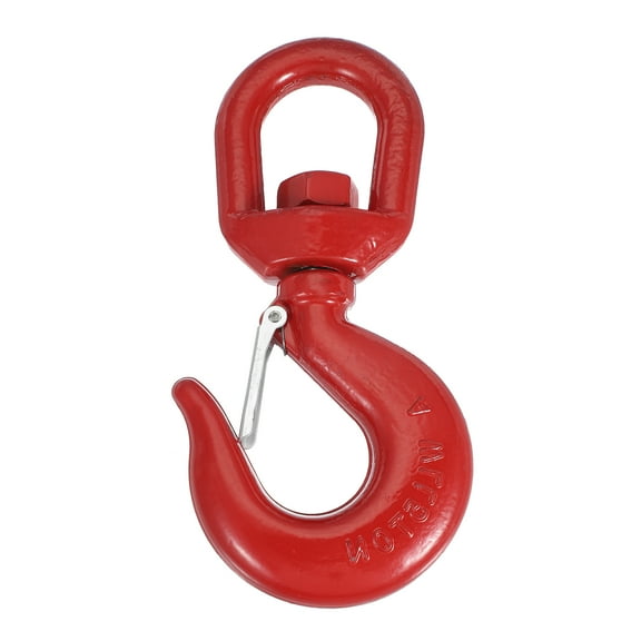 Uxcell Swivel Lifting Hook, Swivel Hook Eye Sling Hook Alloy Steel Self-Locking Grab Hook 5T