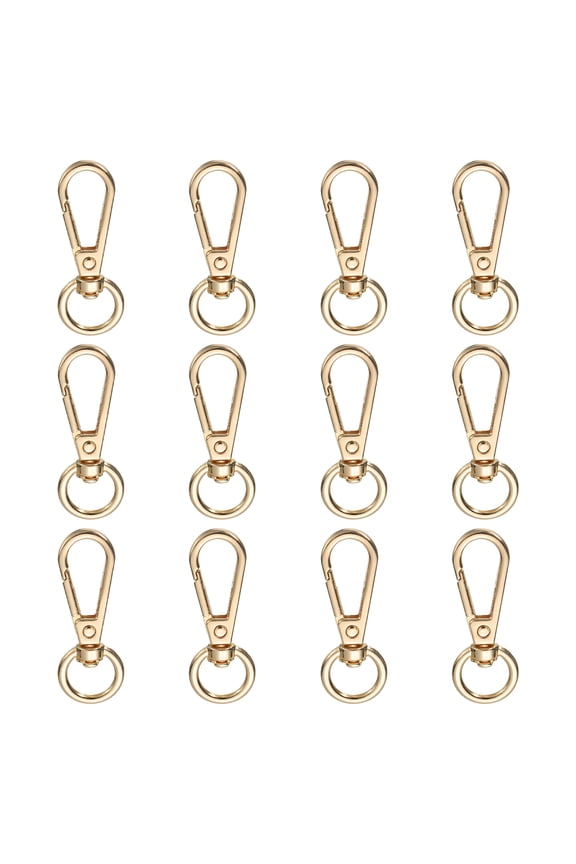 Swivel Lobster Claw Clasps Keychain, Swivel Lanyards Trigger Snap Hook Strap Key Ring for Jewelry Making Gold 1.8"