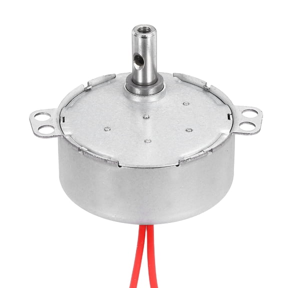 Uxcell Synchronous Motor, AC12V 50/60Hz 2.5-3 RPM CW/CCW 4W Low Speed Slow Rotating Turnable Motor for Electric Fan, Heater, Art Projects