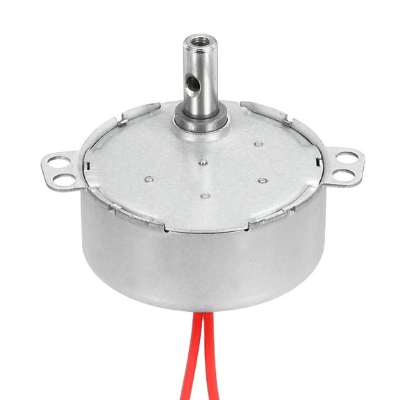 Uxcell Synchronous Motor, AC24V 50/60Hz 2.5-3 RPM CW/CCW 4W Low Speed Slow Rotating Turnable Motor for Electric Fan, Heater, Art Projects