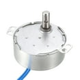 thumbnail image 1 of Uxcell Synchronous Motor Turntable Gear Box for Microwave Oven  10-12RPM Speed 4W AC 100-127V 50-60Hz CCW Silver, 1 of 5