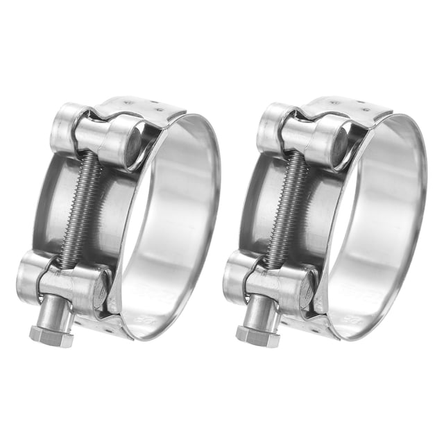 Uxcell T-Bolt Hose Clamp 2Pack 56-59mm 304 Stainless Steel Intake ...