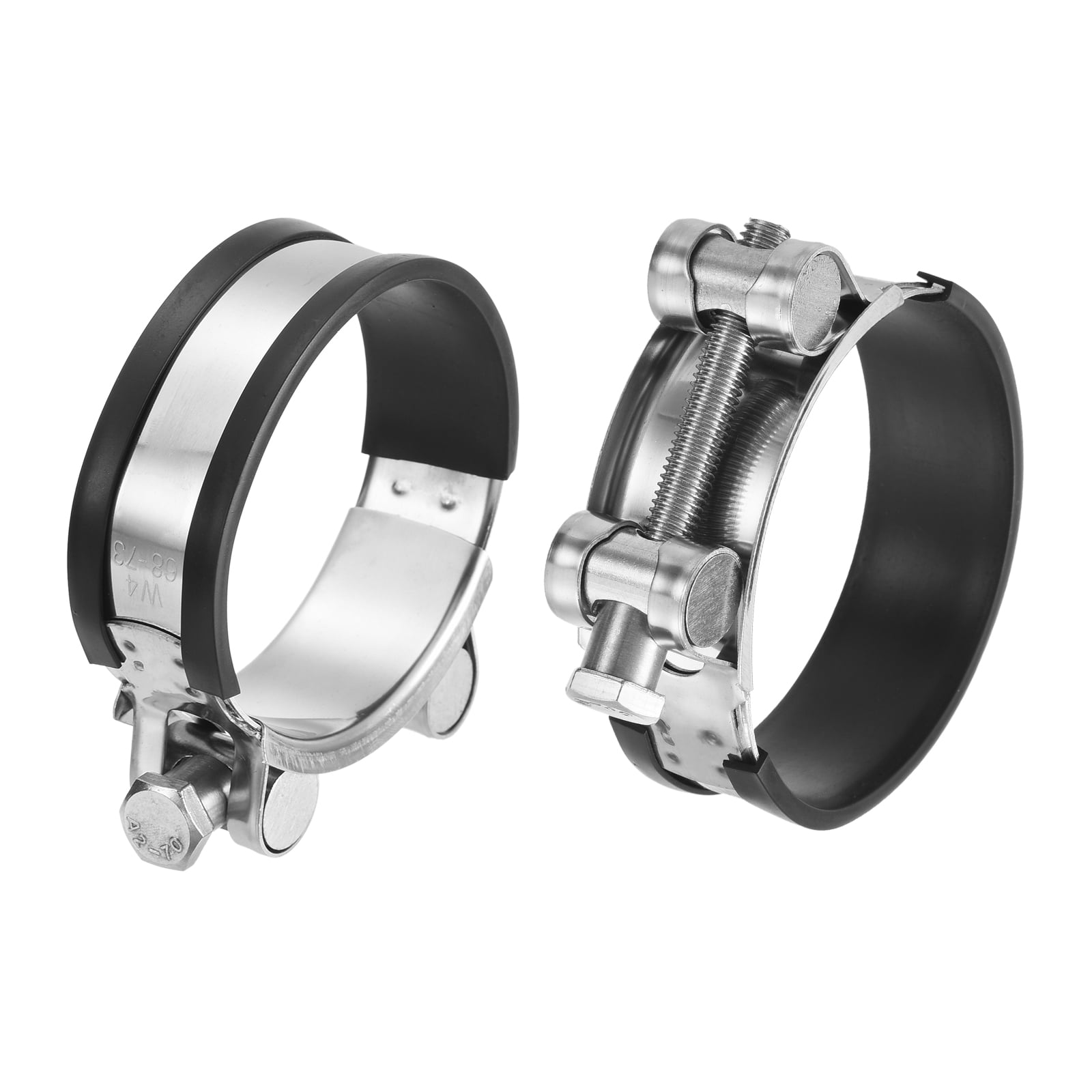 シモンズグランドセール Uxcell T-Bolt Hose Clamp, 2Pcs 80-85mm Adjustable Stainless Fittings