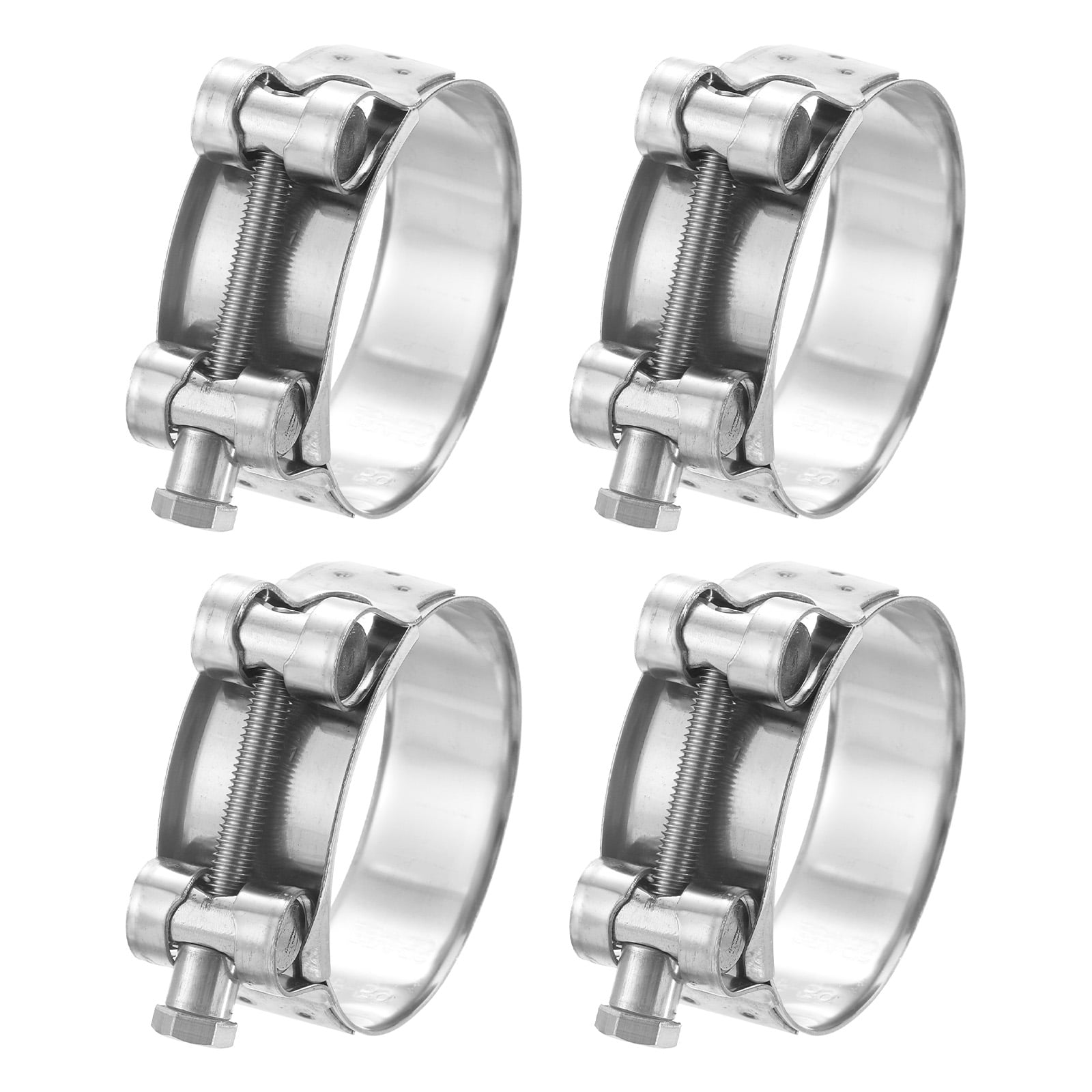 Uxcell TBolt Hose Clamp 4Pack 5659mm 201 Stainless Steel Intake