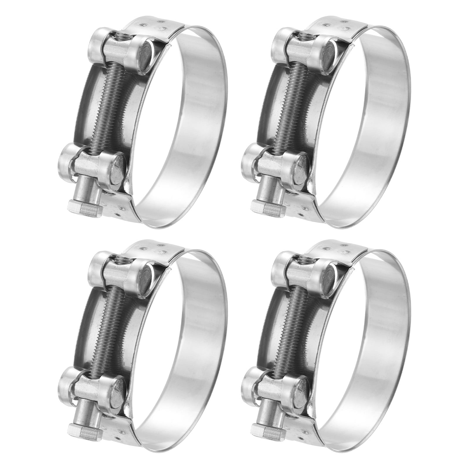 Uxcell TBolt Hose Clamp 4Pack 8085mm 201 Stainless Steel Intake